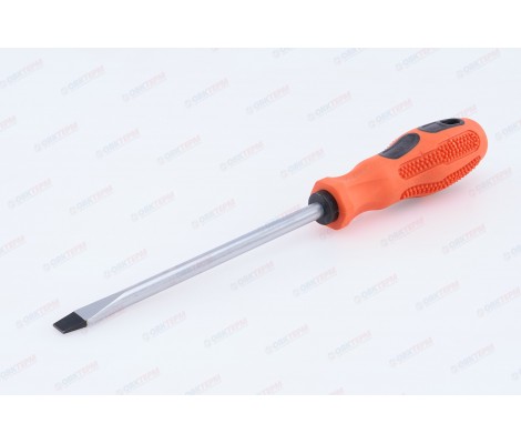 Отвертка шлицевая Мастер 8,0х150мм CrV с двухкомпонентной ручкой Santool Отвертка шлицевая Мастер 8,0х150мм CrV с двухкомпонентной ручкой Santool