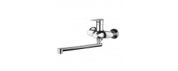 Смеситель для ванны Oscar-006 Euro длинный Chrome без шланга и лейки Plamix