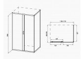 Душевое ограждение ALEX BAITLER AB14120X1 (1200* 900* 2000) Душевое ограждение ALEX BAITLER AB14120X1 (1200* 900* 2000)