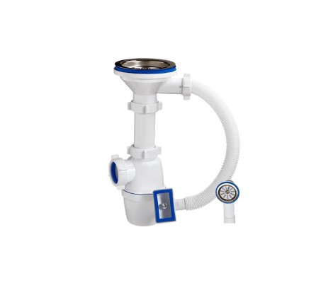 Сифон бутылочный с универсальным переливом АВУ-1057/1 Орио