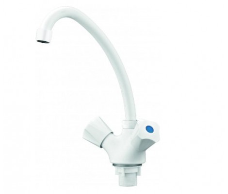 Смеситель д/кухни BELMIX P0403 белый (гайка, без подводки) Смеситель д/кухни BELMIX P0403 белый (гайка, без подводки)