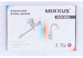 Смеситель для умывальника SUS 001A из нержавеющей стали SUS304 &Oslash;40 черный Mixxus 