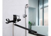 Смеситель для ванны Tiger 006 длинный Euro &Oslash;40 черный Mixxus Premium 