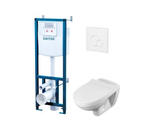 Инсталляция Бореаль унитаз-кнопка белое-сиденье микролифт 1WH501544 Санфарфор Инсталляция Бореаль унитаз-кнопка белое-сиденье микролифт 1WH501544 Санфарфор