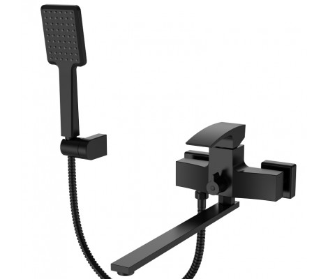 Смеситель для ванна KB-42007-05 длинный черный Koer