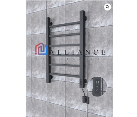 Полотенцесушитель электрический ТДА ЛНК - Э профиль 50х120 П 16 терморегулятор Черный муар АДВ Полотенцесушитель электрический ТДА ЛНК - Э профиль 50х120 П 16 терморегулятор Черный муар АДВ