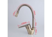 Смеситель для кухни F4330-4 бронза гибкий Ø40, высокий Frap Смеситель для кухни F4330-4 бронза гибкий Ø40, высокий Frap
