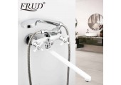 Смеситель для ванны R22332 длинный гусак белый Frud Смеситель для ванны R22332 длинный гусак белый Frud