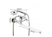 Смеситель для ванны R22332 длинный гусак белый Frud Смеситель для ванны R22332 длинный гусак белый Frud