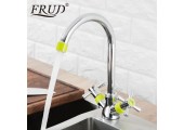 Смеситель для кухни R49118-6 зеленый высокий Frud