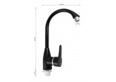Смеситель для кухни Mario-11 черный без подводки &Oslash;35 Plamix