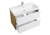 Тумба подвесная 90, Сканди 90 Белый/Дуб Рустикальный под умывальник Адриана 90 Aquaton