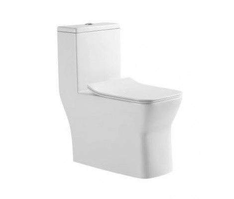 Моноблок R08, безободковый, с сиденьем дюропласт, SC, белый REDO