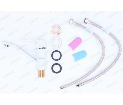 Смеситель для кухни Tiger 555-15 см белый Mixxus Premium