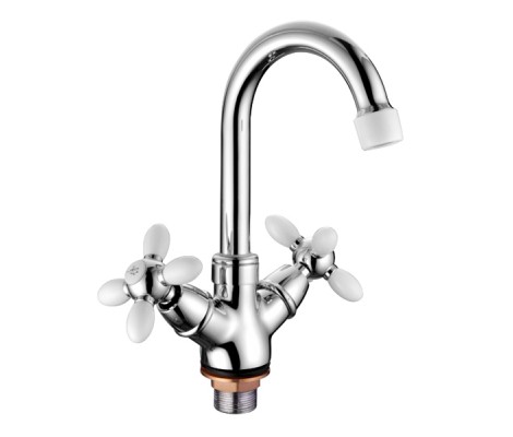 Смеситель для умывальника LR81010H белый Zerix