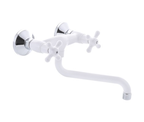 Смеситель для кухни Amax-361 белый Plamix 