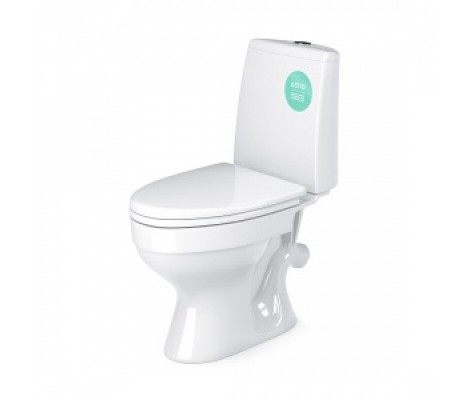 Унитаз-компакт ЛОГОС home de luxe c 2-х уровневой арматурой, сидением микролифт и болтами