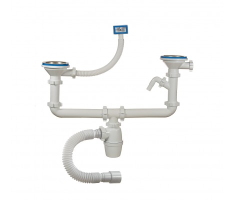 Сифон двойной бутылочный для раковин 3 1/2 Сифон двойной бутылочный для раковин 3 1/2