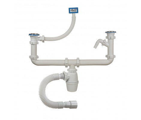 Сифон двойной бутылочный для раковин 1 1/2 Сифон двойной бутылочный для раковин 1 1/2