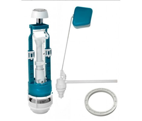 Смывная арматура для унитаза боковой подвод металлизированная кнопка (79723) ИнКоэр