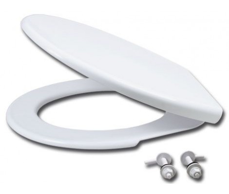 Сиденье для унитаза с большой крышкой Виктория белое Wirquin