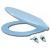 Сиденье для унитаза с большой крышкой Виктория голубой лед Wirquin