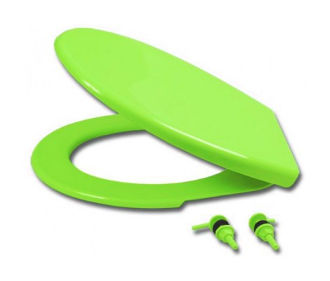 Сиденье для унитаза с большой крышкой Виктория салатовое Wirquin