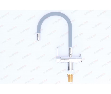 Смеситель для кухни KB-72002-01 с выходом для питьевой воды хром/серый Koer