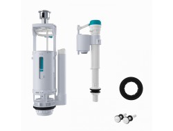 Арматура IDDIS нижний подвод, 2-х режимная кнопка (с круглой прокладкой 01)