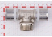 Тройник пресс 26*1*26 с переходом на наружную резьбу VTm.233.N.260626 Valtec