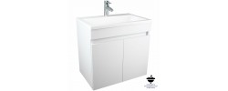 Тумба 60 Фламенко 619 под умывальник Океан 60 подвесная, белая Flamenco