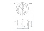 Мойка керамогранитная 19 круглая 450*190мм белая + блестки Granmill