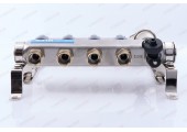 Коллектор с расходомерами без кранов нерж 1