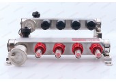 Коллектор с расходомерами без кранов нерж 1