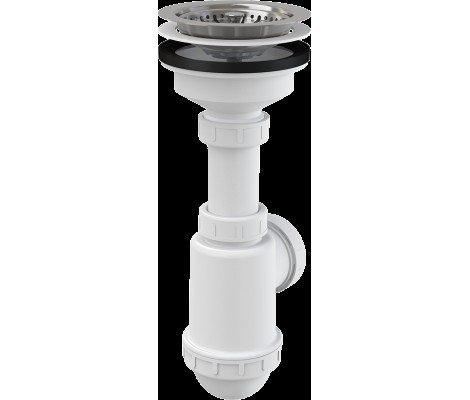 Сифон для мойки с нержавеющей решёткой d115 d50/40 ALKAPLAST