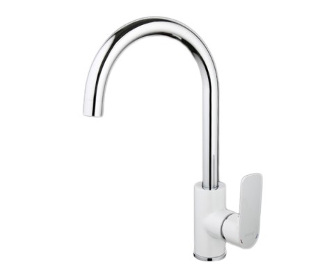 Смеситель для кухни G4048 белый &Oslash;35, высокий Gappo