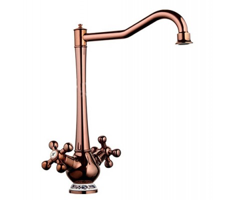 Смеситель для кухни G4065-3 красное золото высокий Gappo