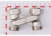 Узел (кран-бинокль) Х-образный для подключения радиатора TIM