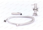 Смеситель с гигиеническим душем AKSA SIM-09-16 нерж/сталь (с лейкой)