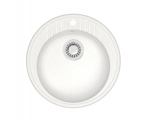 Мойка керамогранитная Hiekka Valkoinen 26 круглая, белая Granmill