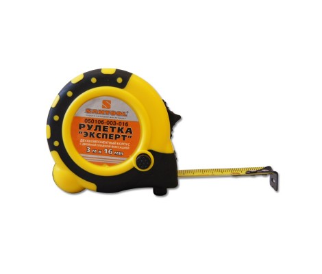 Рулетка Эксперт двухкомпонентный корпус с двойной плавной фиксацией 3 м х16 мм Santool Рулетка Эксперт двухкомпонентный корпус с двойной плавной фиксацией 3 м х16 мм Santool