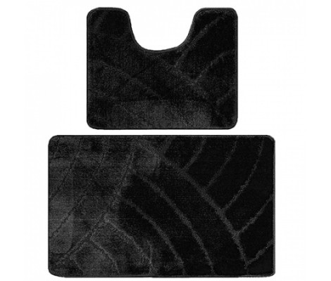 Комплект ковриков для ванны Classic из 2 шт 50х80/50х40см 11мм черный Banyolin