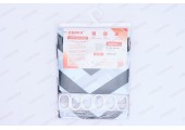 Шторка для ванной SCT-007-180x180 из полиэстера узор черно-белый Zerix