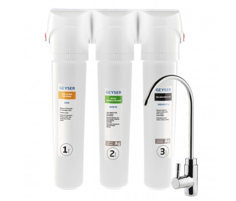 Тройная система Био 521 для жесткой воды Гейзер  