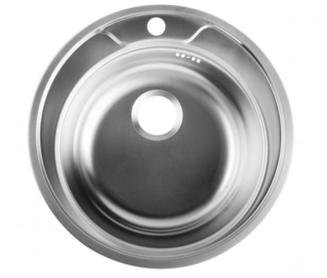 Мойка врезная круглая &Oslash;51 * 0,60мм + сифон Vladix  