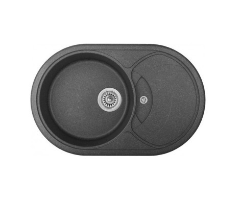 Мойка керамогранитная Hiekka Musta 36 овальная черная Granmill