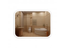 Зеркало 60*80 LED подсветкой 6000К 9,6 Вт/м с сенс.выкл., унив. крепление 341ску КЗСК