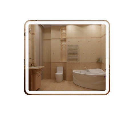 Зеркало 70*80 LED подсветкой 4000К 9,6 Вт/м с сенсорным выключателем, универсал крепление 348ску КЗСК Зеркало 70*80 LED подсветкой 4000К 9,6 Вт/м с сенсорным выключателем, универсал крепление 348ску КЗСК