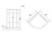 Душевой уголок NG-007-14 900х900х1950 низкий поддон стекло Niagara