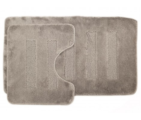 Комплект ковриков для ванны Melany из 2 шт 50х80/40х50см 20мм серый Aqua-Prime
